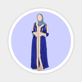 Moroccan Traditional Kaftan - Moroccan Girl - Moroccan Women - Moroccan Kaftan Magnet